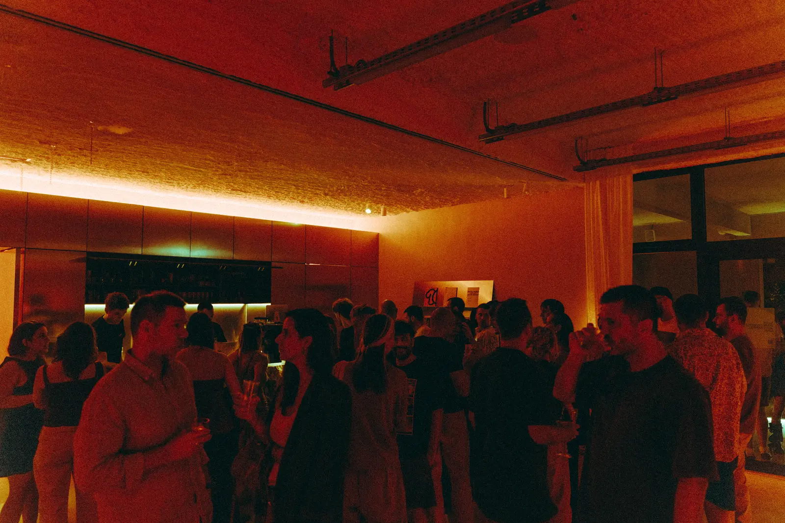 A full room at Holographik Space during the Eddie Chacon and John Carroll Kirby night