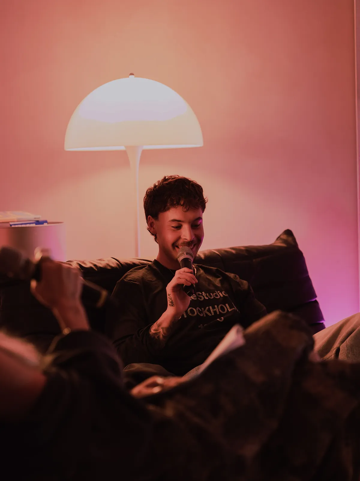 Sven Vranješ laughing mid-answer