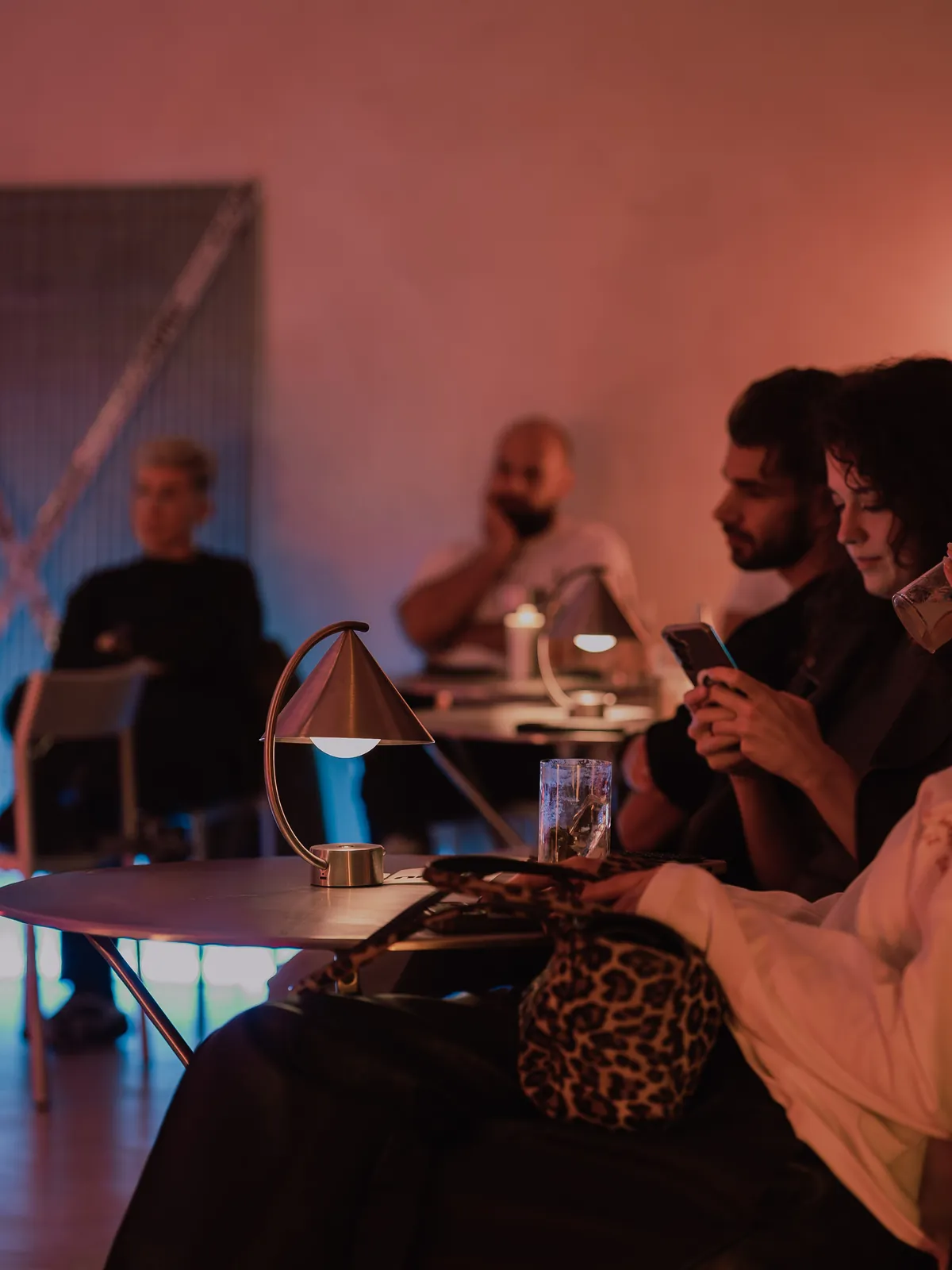 Guests at a table during the talk